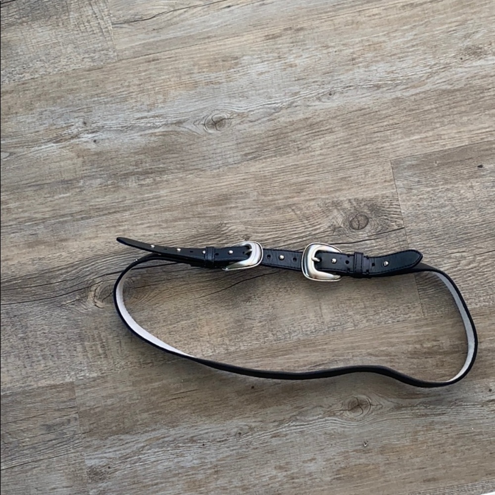 Black Double belt buckle